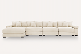 DESEO 170" 4-Seater Sofa with 1 Ottoman