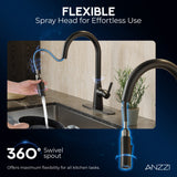 Adela Series Modern Touchless Pull-Down Kitchen Faucet