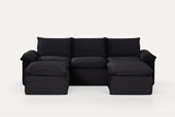 DERVAL 111" 3-Seater Sofa with 2 Ottomans