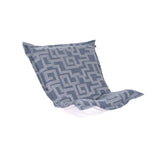 Indoor/Outdoor Puff Scroll Chair Syros Denim Cover Only
