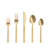 Arezzo Brushed Gold 5pc Place Setting