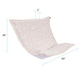 Indoor/Outdoor Puff Scroll Chair Syros Natural Cover Only