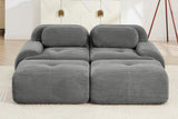 MIA 82'' Loveseat with 2 Ottomans