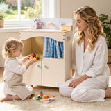 ROBUD Toy Kitchen Cabinet with Realistic Sink and Faucet
