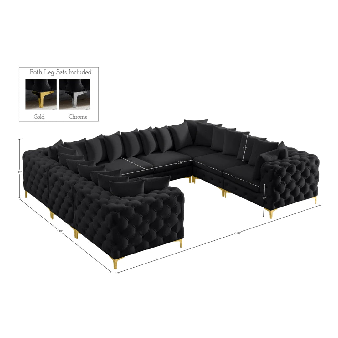 Tremblay Velvet Modular Sectional