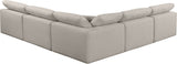 Comfy - 5 Piece Linen Modular Corner Armless Sectional