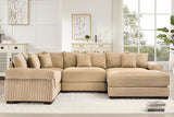DESEO 196" Sectional Sofa with Ottoman