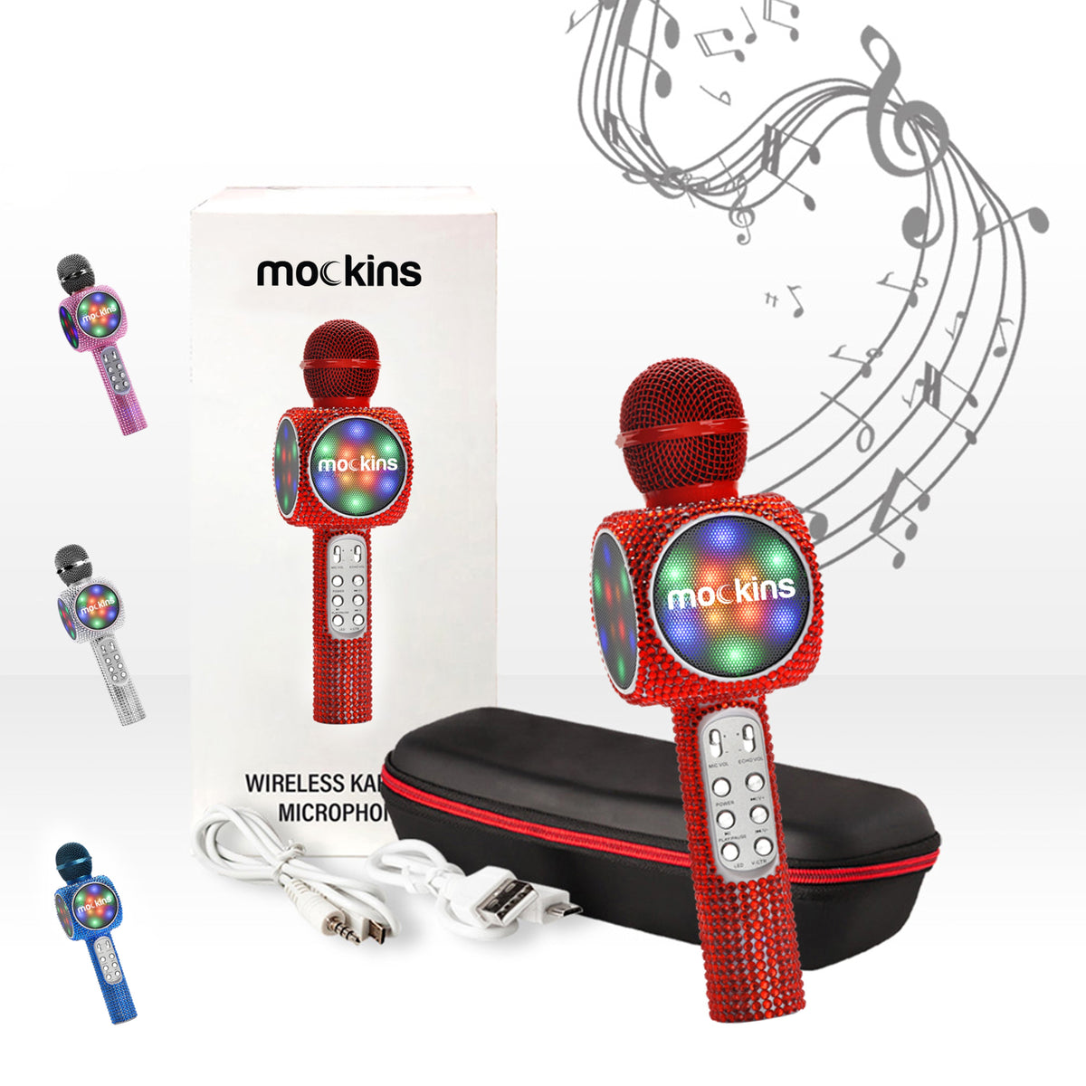 Voice Changing Karaoke Microphone - Red Bling