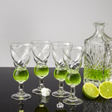 Vintage Crystal Absinthe Glasses | Set of 4 | 6.5 oz
