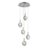 Bubbling Glow Round Chandelier // Chrome