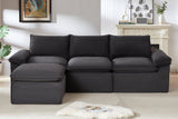 DERVAL 111" 3-Seater Sofa with 1 Ottoman