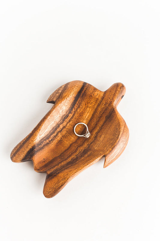 Acacia Wood Turtle Dish