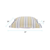 Indoor/Outdoor Puff Scroll Ottoman Dune Moss Cover Only