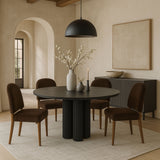 Varinelle - Velvet Dining Chair (Set of 2) - Walnut Frame