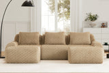 LAURENT 114" 3-Seater Sofa with 2 Ottomans