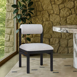 Roundhill - Fabric Dining Chair (Set of 2) - Black Frame