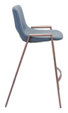 Desi Counter Stool (Set of 2) Azure Gray & Walnut
