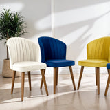 Parsons Dining Chair Set of 2 - Beige Velvet