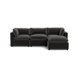 Kova Pillow Cushion Sofa 122" + Ottoman