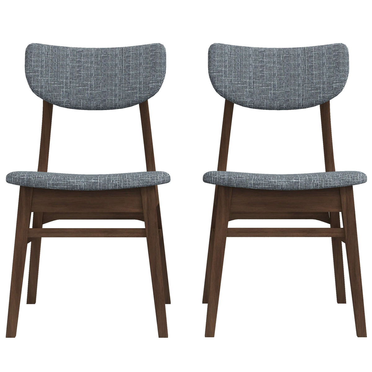 Eula Mid-Century Modern Dark Grey Dining Chair (Set of 2)