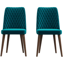 Katie Mid-Century Modern Velvet Dining Chair (Set of 2)