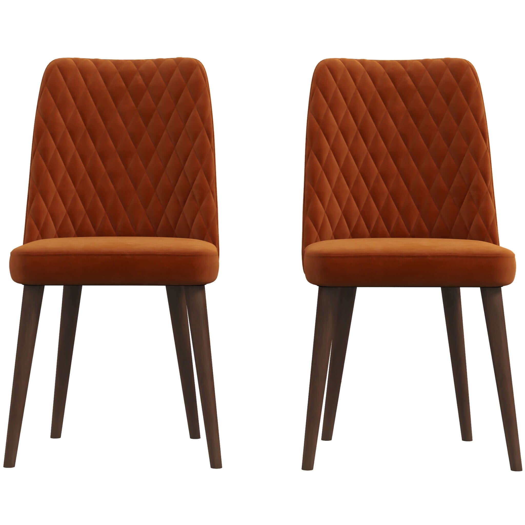 Katie Mid-Century Modern Velvet Dining Chair (Set of 2)