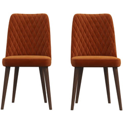 Katie Mid-Century Modern Velvet Dining Chair (Set of 2)