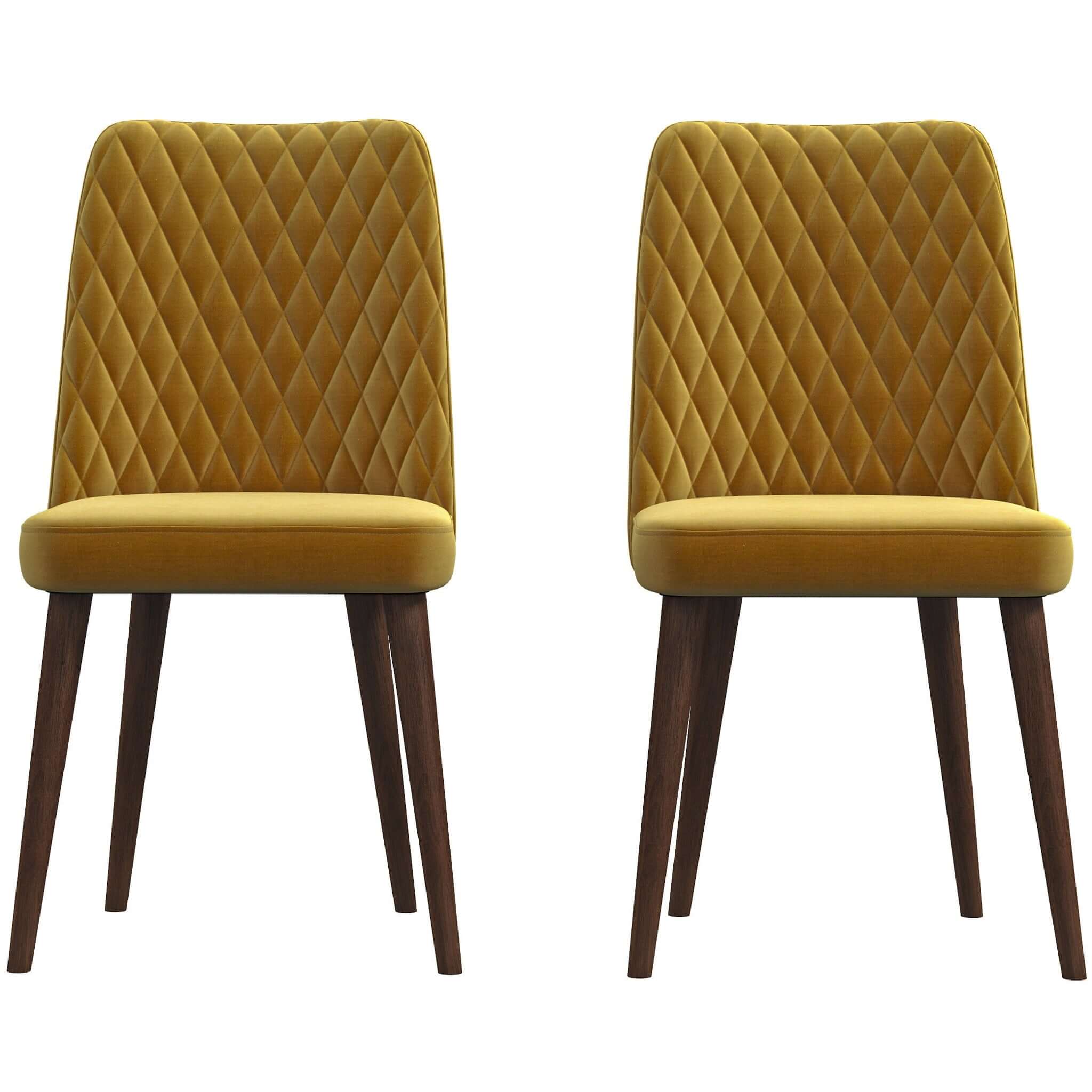 Katie Mid-Century Modern Velvet Dining Chair (Set of 2)