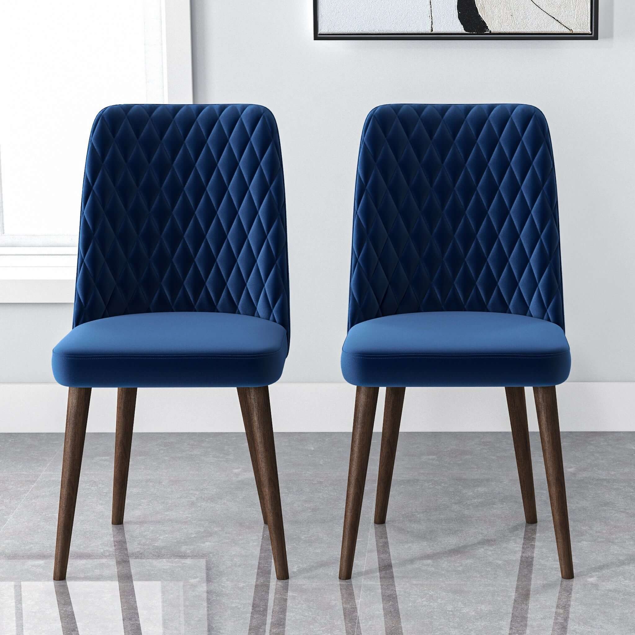 Katie Mid-Century Modern Velvet Dining Chair (Set of 2)