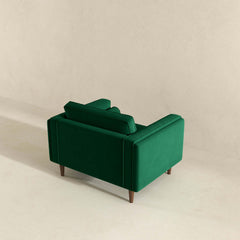 Amber Dark Green Velvet Lounge Chair