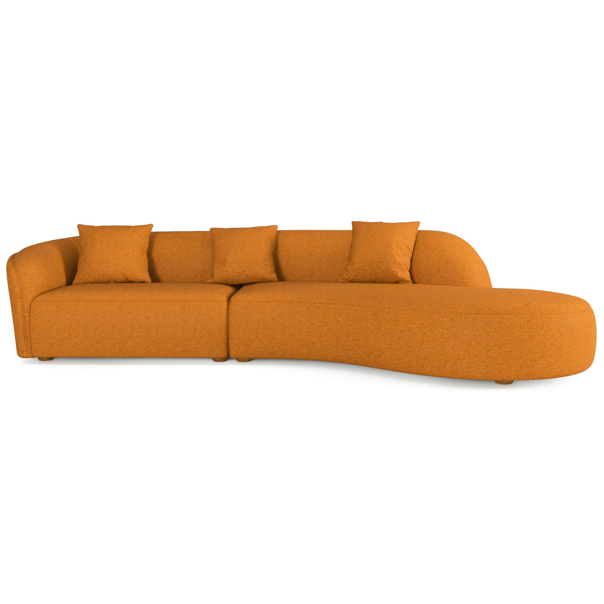 Elijah Japandi Style Curvy Sectional Sofa