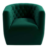 Delaney Green Velvet Swivel Chair