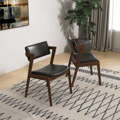 Edwin Mid Centruy Modern  Dining Chair Set of 2