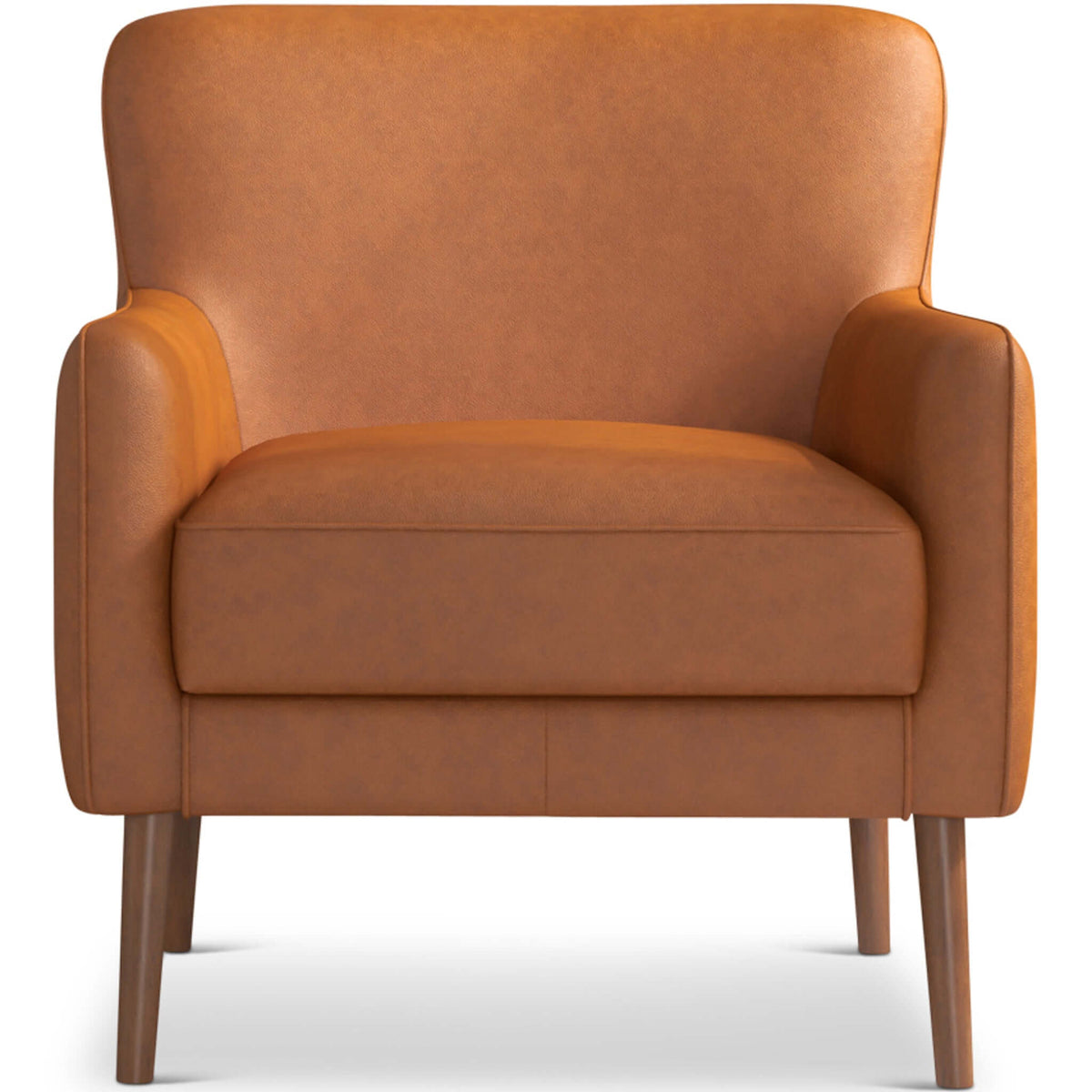 Claire Genuine Leather Lounge Chair in Tan