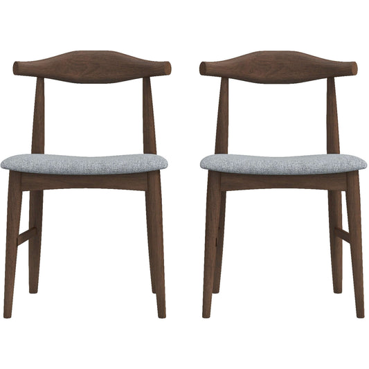 Destiny Mid-Century Modern Black PU Dining Chairs (Set Of 2)