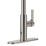 ANZZI Ola Touchless Faucet, 1-Handle, Dual Spray Pull-Down Sprayer, Motion Sensor Activation, Deck Plate Included, Rhino Alloy, Multiple Finishes