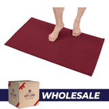 American Soft Linen 100% Cotton Bath Mat Rugs, 17x24 inches with Silicone Backing, Soft Absorbent Grip-Enhanced Bath Mats for Bathroom - 50 Set Case Pack