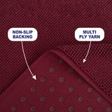 American Soft Linen 100% Cotton Bath Mat Rugs, 17x24 inches with Silicone Backing, Soft Absorbent Grip-Enhanced Bath Mats for Bathroom - 50 Set Case Pack