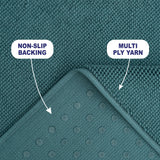 American Soft Linen 100% Cotton Bath Mat Rugs, 17x24 inches with Silicone Backing, Soft Absorbent Grip-Enhanced Bath Mats for Bathroom - 50 Set Case Pack