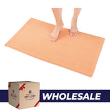 American Soft Linen 100% Cotton Bath Mat Rugs, 17x24 inches with Silicone Backing, Soft Absorbent Grip-Enhanced Bath Mats for Bathroom - 50 Set Case Pack