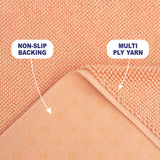 American Soft Linen 100% Cotton Bath Mat Rugs, 17x24 inches with Silicone Backing, Soft Absorbent Grip-Enhanced Bath Mats for Bathroom - 50 Set Case Pack