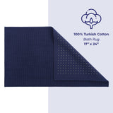 American Soft Linen 100% Cotton Bath Mat Rugs, 17x24 inches with Silicone Backing, Soft Absorbent Grip-Enhanced Bath Mats for Bathroom - 50 Set Case Pack