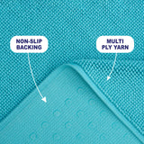 American Soft Linen 100% Cotton Bath Mat Rugs, 17x24 inches with Silicone Backing, Soft Absorbent Grip-Enhanced Bath Mats for Bathroom - 50 Set Case Pack