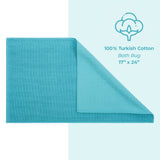 American Soft Linen 100% Cotton Bath Mat Rugs, 17x24 inches with Silicone Backing, Soft Absorbent Grip-Enhanced Bath Mats for Bathroom - 50 Set Case Pack