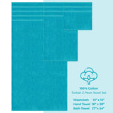 3 Piece 100% Cotton Extra Fluffy and Soft Luxury Turkish Towel Set with 20 Different Colors - 20 Set Case Pack