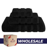 3 Piece 100% Cotton Extra Fluffy and Soft Luxury Turkish Towel Set with 20 Different Colors - 20 Set Case Pack