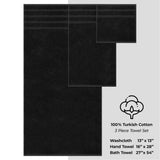 3 Piece 100% Cotton Extra Fluffy and Soft Luxury Turkish Towel Set with 20 Different Colors - 20 Set Case Pack