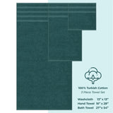3 Piece 100% Cotton Extra Fluffy and Soft Luxury Turkish Towel Set with 20 Different Colors - 20 Set Case Pack