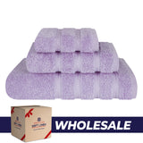 3 Piece 100% Cotton Extra Fluffy and Soft Luxury Turkish Towel Set with 20 Different Colors - 20 Set Case Pack