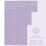 3 Piece 100% Cotton Extra Fluffy and Soft Luxury Turkish Towel Set with 20 Different Colors - 20 Set Case Pack